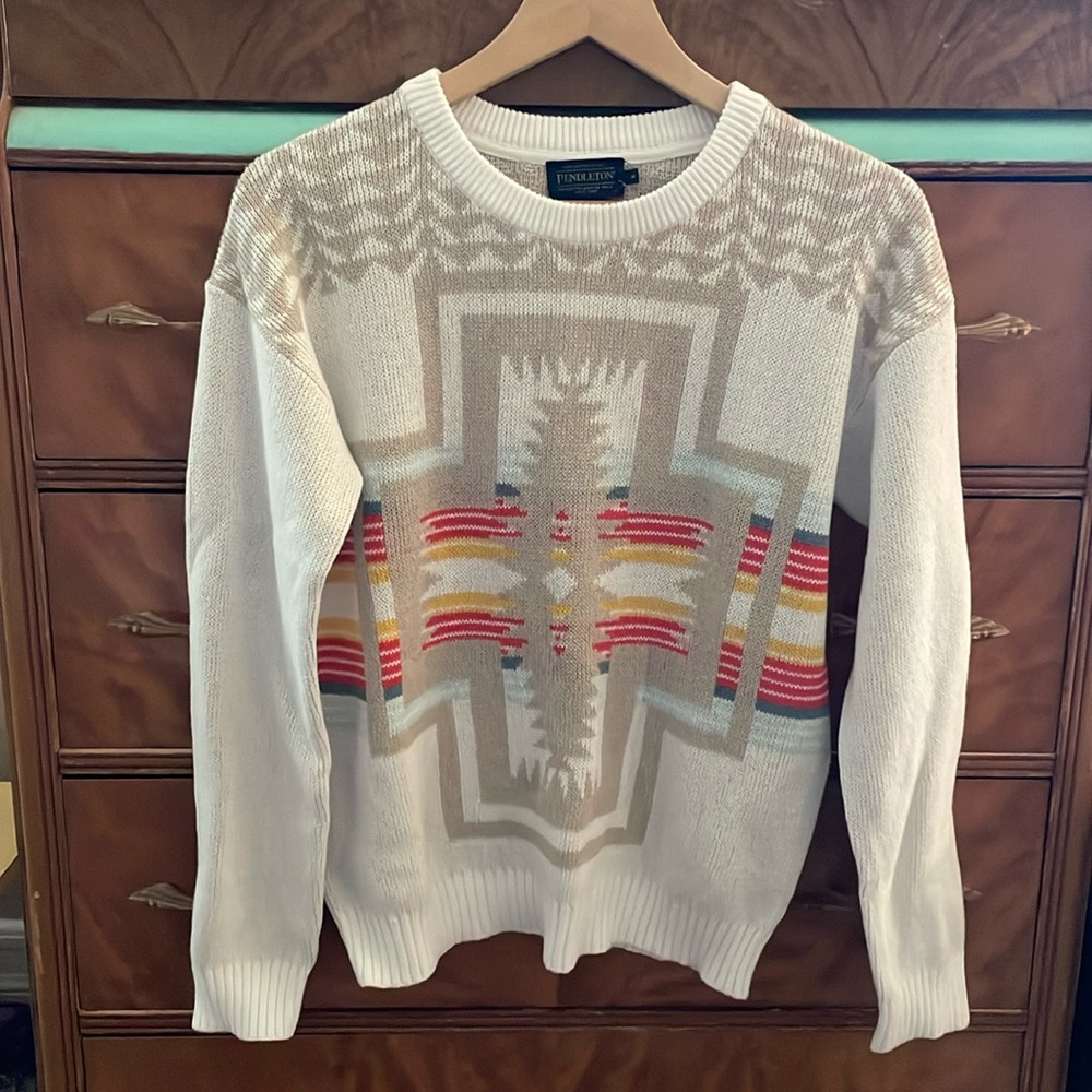 Pendleton Women’s Montera Cotton Sweater Size Small Harding Motif